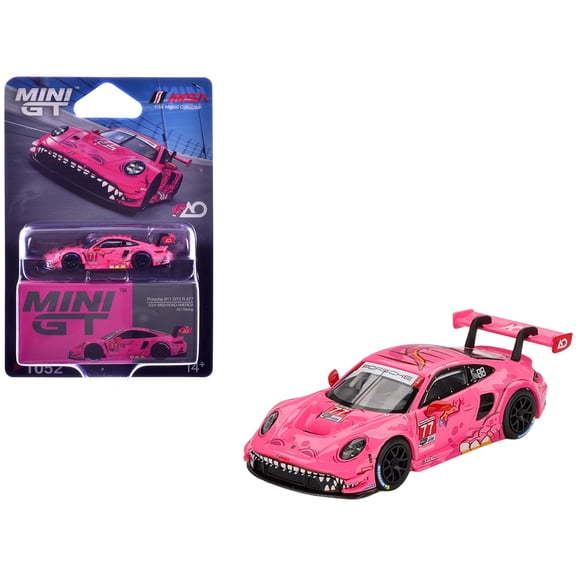 Porsche 911 GT3 R #77 "AO Racing Roxy" GTD Pro "IMSA SportsCar Weekend - Road America" (2024) 1/64 Diecast Model Car by Mini GT