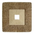 thumbnail image 1 of Benzara BM205837 Square Sandstone Wall Decor with Ribbed Details, Brown & Beige - Medium, 1 of 2