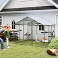 thumbnail image 2 of PawHut Walk-in Catio Outdoor Cat Enclosure with Waterproof Cover 94.5" W, 2 of 10