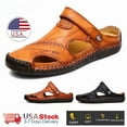 thumbnail image 2 of Men's Leather Sandals Water Shoes Casual Fisherman Beach Slippers Summer Driving, 2 of 13