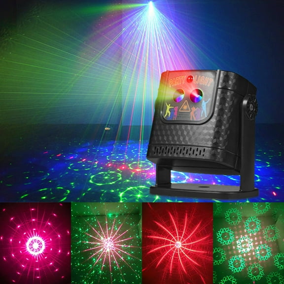 FungLam  60Pattern Laser Projector LED Stage Light RGB Disco DJ KTV Show Party Lighting