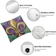 thumbnail image 6 of Ullo0ord Mardi Gras Pillow Covers for Please Masquerade Mask Holiday Decor Throw Pillows Decorative Cushion Cases Mardi Gras Decorations, 6 of 7