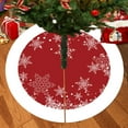thumbnail image 6 of Tarmeek Christmas Tree Skirt, 24in Snowflakes Christmas Decorations Seasonal Winter Xmas Holiday Tree Mat for Xmas Tree Home Decor Christmas Decorations Indoor, 6 of 8