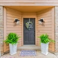 thumbnail image 5 of LNC Farmhouse Square Outdoor Wall Sconce with Seeded Glass in Black Finish,W5.91" x L6.89" x H10.63", 5 of 8
