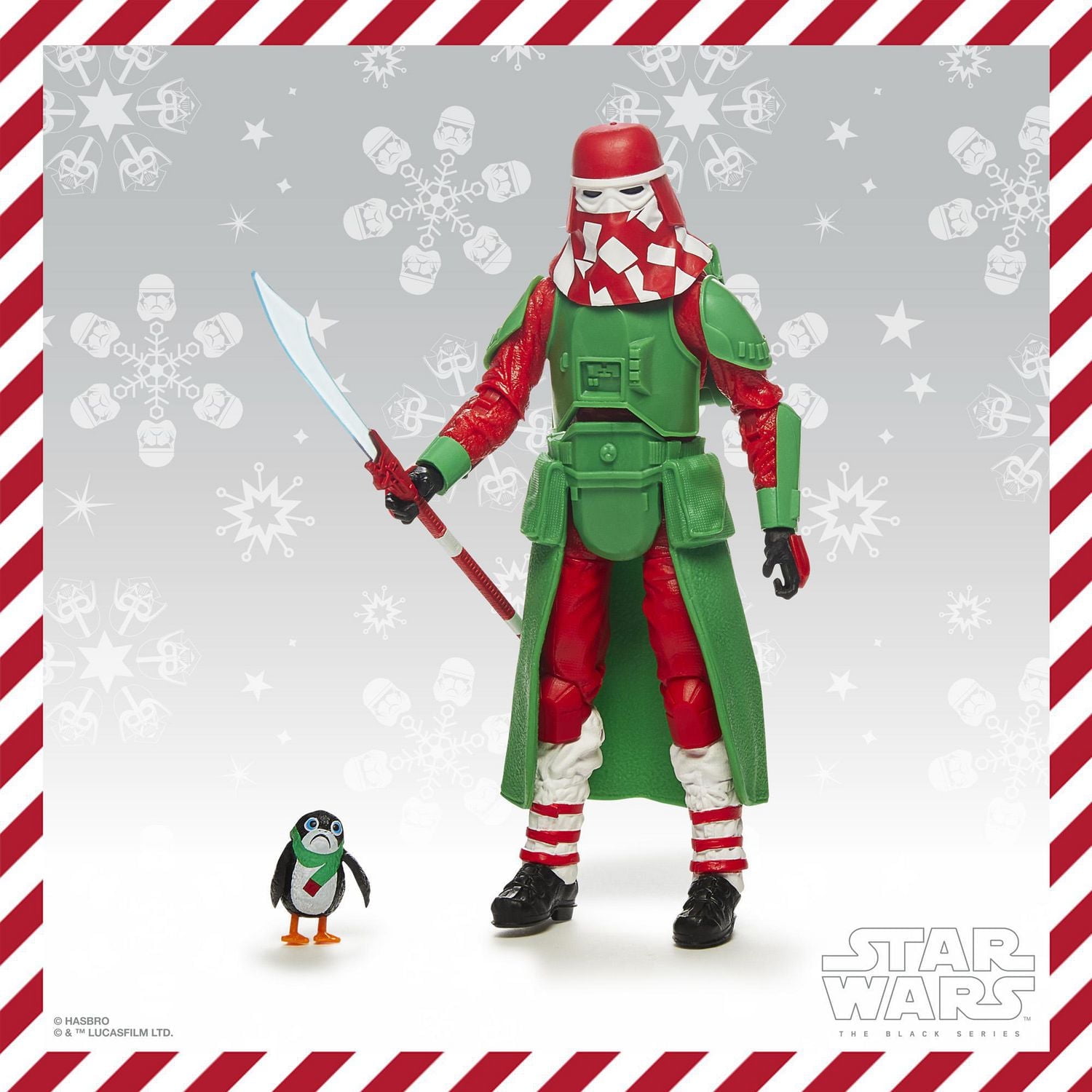 Star Wars The Black Series Snowtrooper (Holiday Edition) and Porg, Toys 6-Inch-Scale Holiday-Themed Collectible Figures, Kids Ages 4 and Up