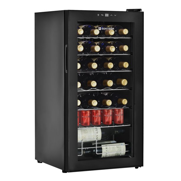 Sentern 27Bottle Wine Cooler Small Quiet Cooling Red and White Wine