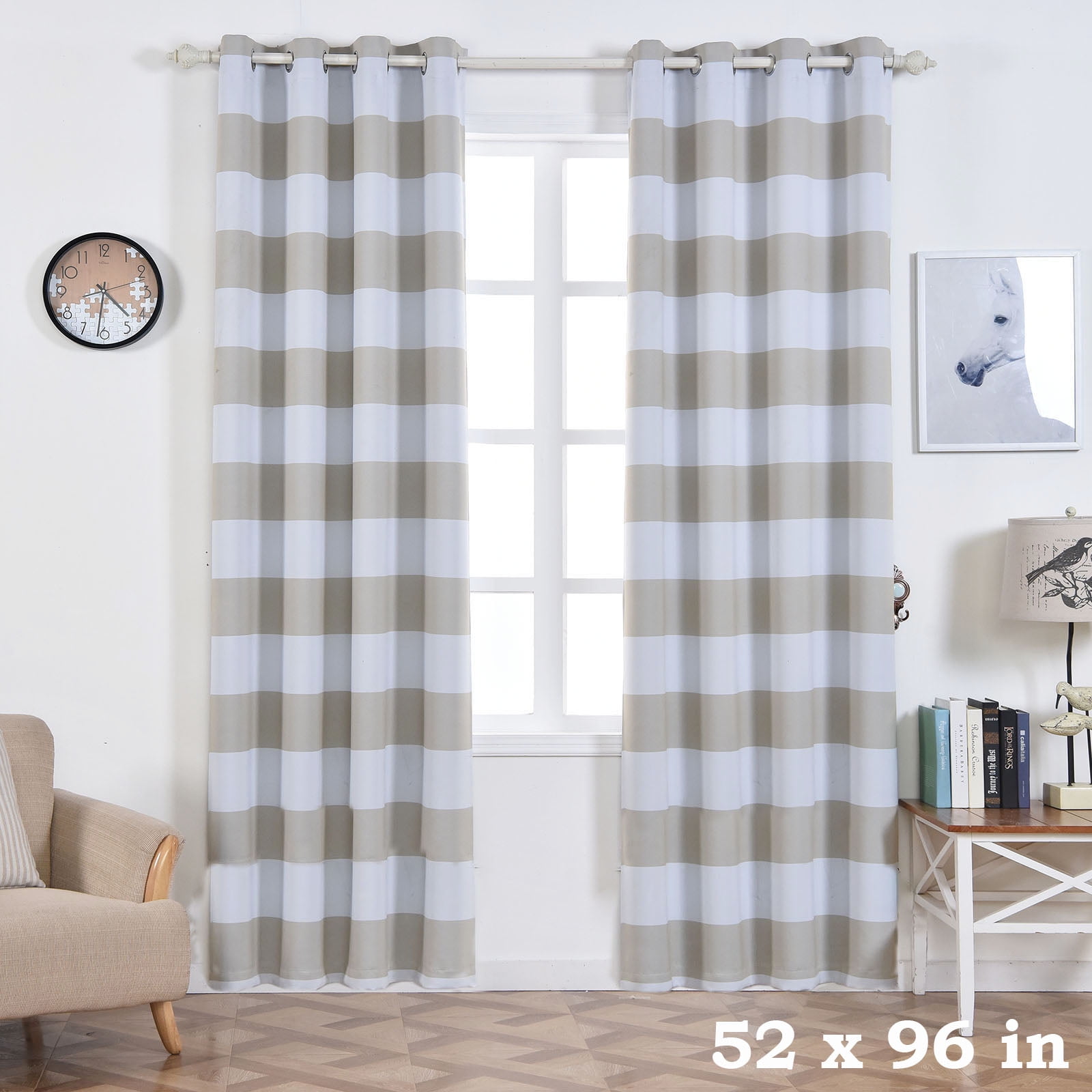 Window Treatments Hardware Cabana Stripe 52 X 96 Inch Window