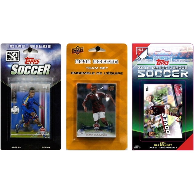MLS Colorado Rapids 3 Ensembles d'Équipe de Cartes à Échanger sous Licence Différents