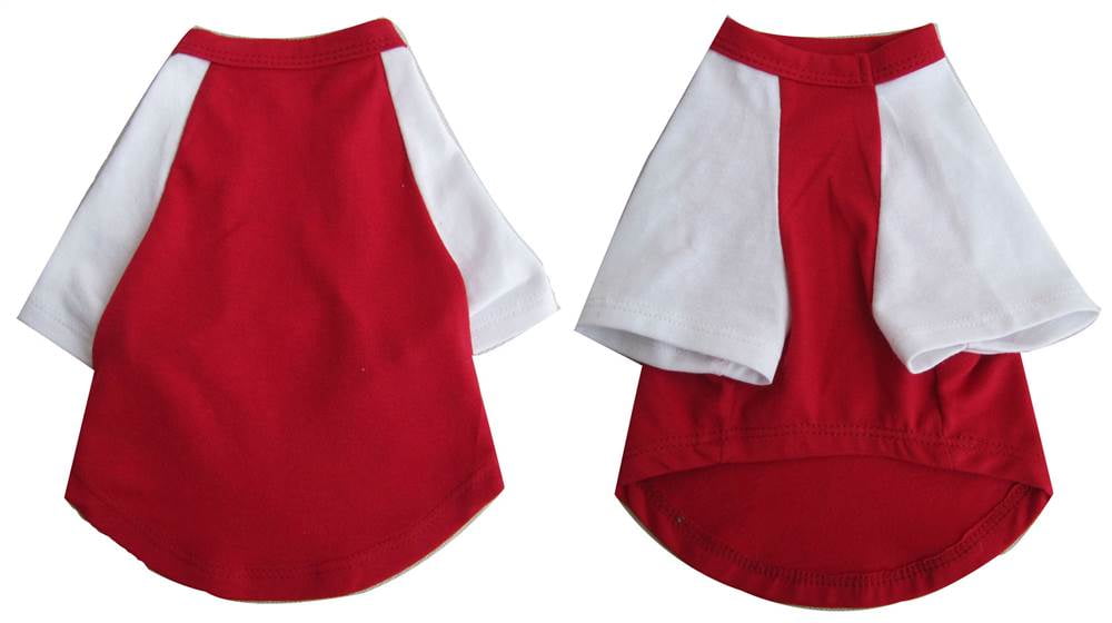 Iconic Pet Pretty Pet Red and White Top, Medium