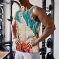 thumbnail image 5 of Fotbe Playful Floral Cat Pattern Men's Quick Dry Workout Tank Top Gym Muscle Tee Fitness Bodybuilding Sleeveless T Shirt Breathable Workout Shirt-X-Large, 5 of 9