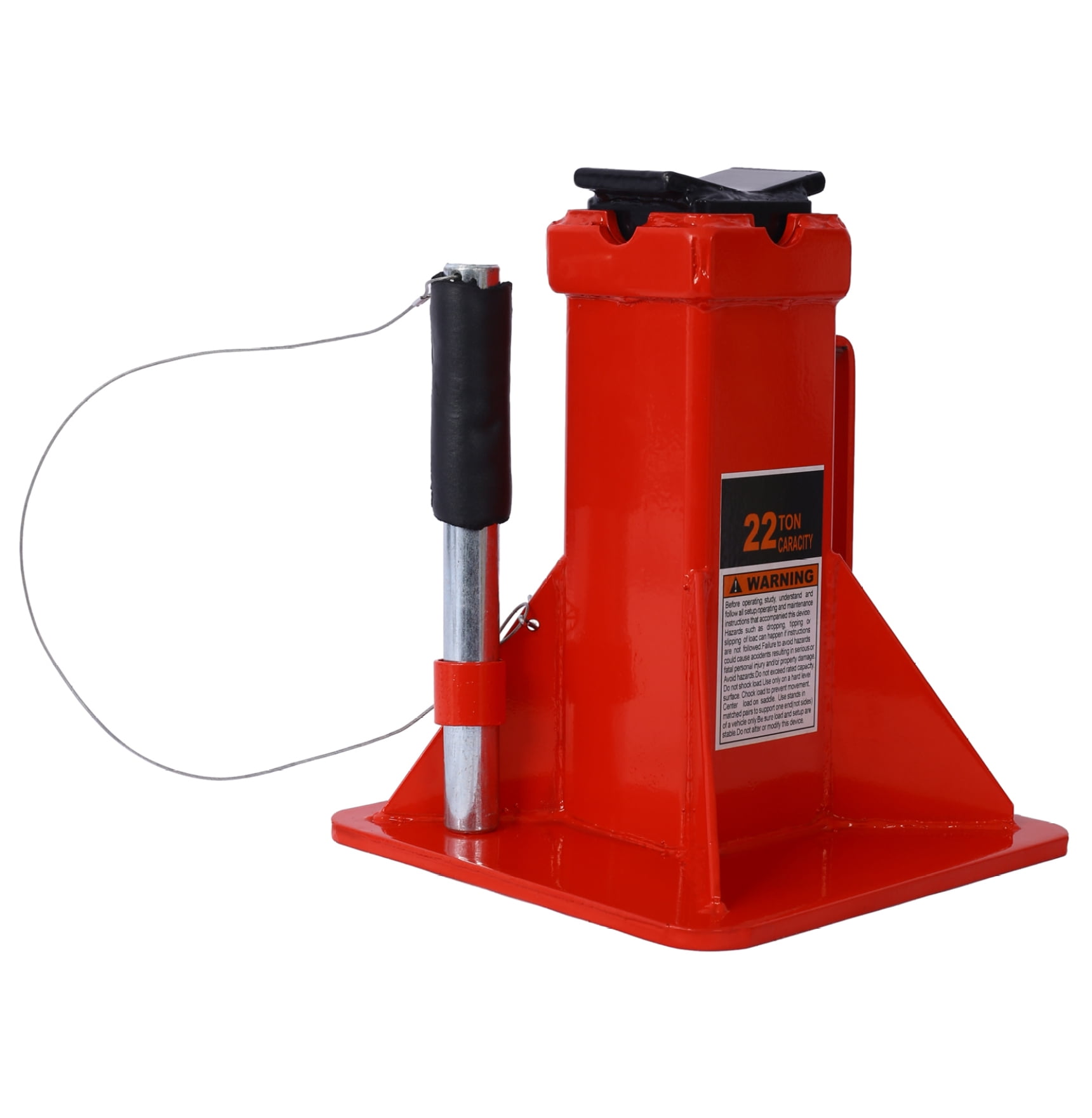 Car Jack Stands 22 Ton - Heavy Duty, Professional, Locking - 44,000 lb Capacity, Red, 2 Pack