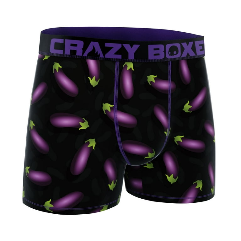 CRAZYBOXER Emoji Eggplant Men's Boxer Briefs - Walmart.com