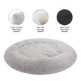 thumbnail image 3 of Cama para perros Bedfolks Calming Donut Fluffy para perros medianos, color gris, 3 of 8