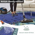 thumbnail image 5 of Navy Blue Boho Outdoor Rug 5x7 Ft - Reversible Patio Rug Outdoor Camping Rugs, Vintage Ethnic Tribe Abstract Art Retro Washable Indoor Outdoor Area Rugs, Non-Slip Outdoor Carpet Runner for Deck/Porch, 5 of 8