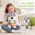 thumbnail image 3 of Soft Gray Schnauzer Stuffed Animal, Cute Puppy Plush Toy with Avocado for Kids Decor, 3 of 7