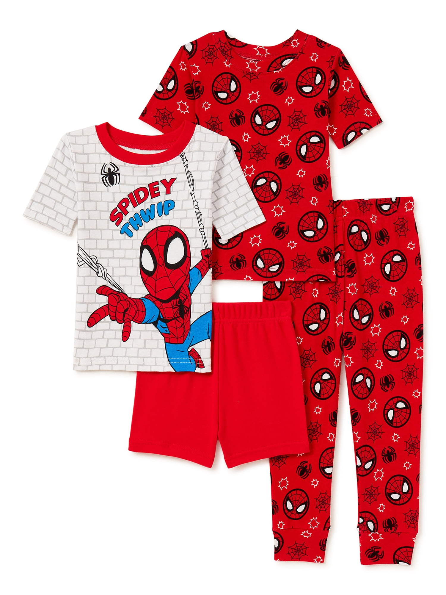 Boys Pajamas Set 100% Cotton Spiderman Kids Short Pjs Summer Toddler Sleepwear