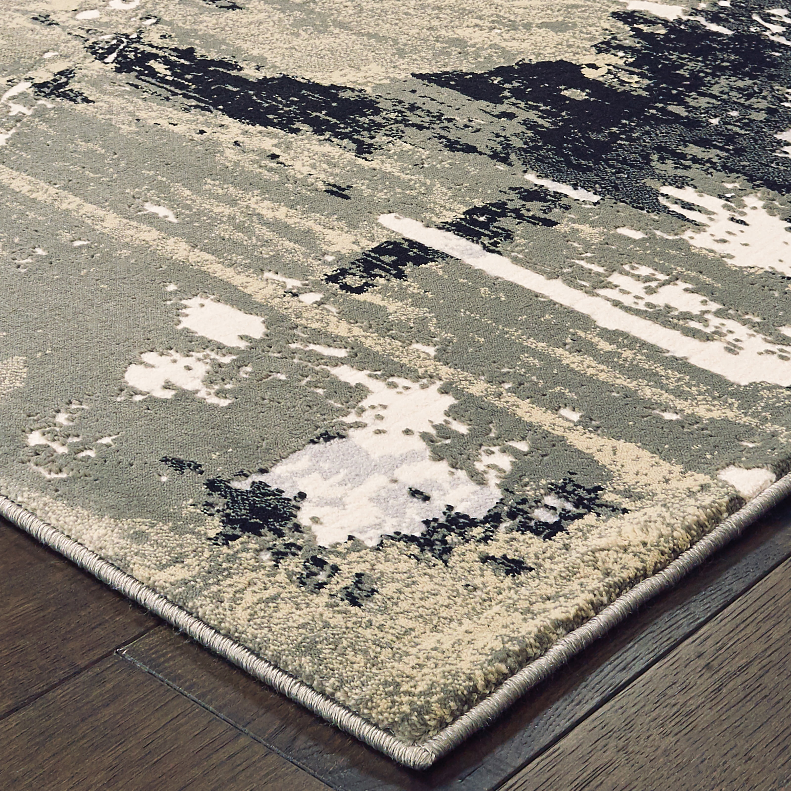Avalon Home Brecken Hi-Low Textured Abstract Area Rug or Runner, Multiple Sizes