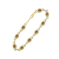 thumbnail image 4 of RYLOS Bracelets for Women 925 Yellow Gold Plated Silver Tennis Bracelet Gemstones & Halo of Diamonds Adjustable to Fit 7"-8" Wrist , 9 - 6X4MM Tiger Eye Jewelry for Women Friendship Bracelets, 4 of 8