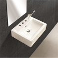 thumbnail image 1 of American Imaginations AI-22514 20,25 in. Ensemble de Récipient Mural Rectangle Blanc pour Robinet Central de 3H8 in., 1 of 1