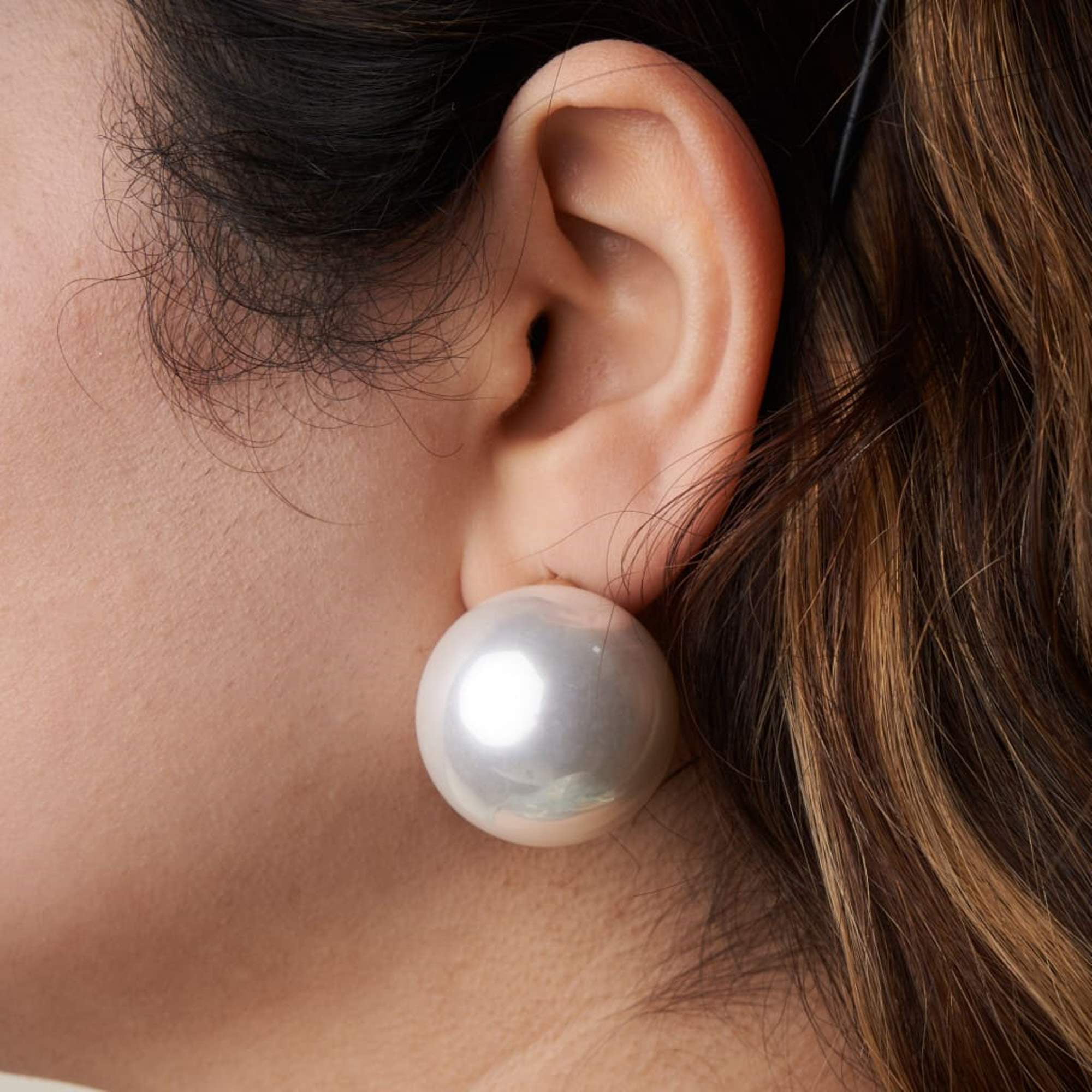 BIG PEARL EARRINGS - Fine Silver – Bria Jewels