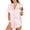 H-Pink Dot, variant on UVN Pajamas Sets for Women Short Sleeve Button Down Tops and Ruffle Shorts 2 Piece Outfit Satin Silk Pjs Sleepwear Loungewear
