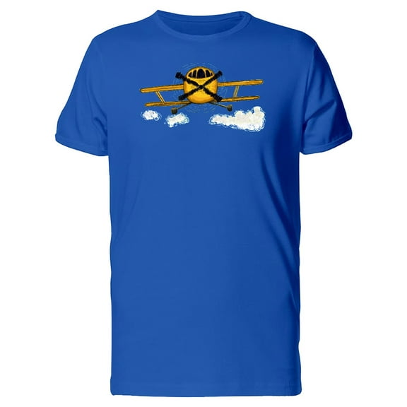 Yellow Old Plane Brush Art Tee Men's -Image by Shutterstock