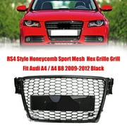 For Audi A4/S4 B8 2009-2012 RS4 Style Honeycomb Sport Mesh Hex Grille Grill