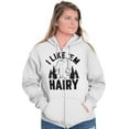 thumbnail image 5 of Like 'Em Hairy Bigfoot Legend Hoax Zip Hoodie Sweatshirt Women Brisco Brands M, 5 of 6