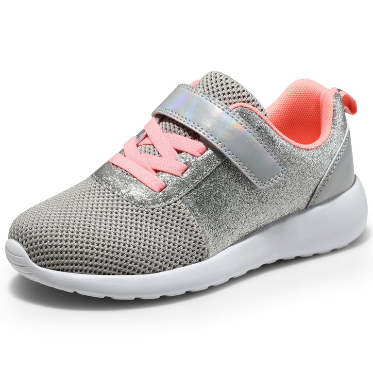 Land Toddler Girls Glitter Sneakers Sparkle Tennis Breathable Running Shoes Size - Walmart.com