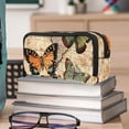 thumbnail image 6 of MUOOUM Pencil Case, Vintage Butterflies Maps Pattern Large Capacity Pencil Pouch Stationery Pen Bag, 6 of 7