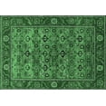 thumbnail image 1 of Ahgly Company Indoor Rectangle Oriental Emerald Green Industrial Area Rugs, 7' x 10', 1 of 4