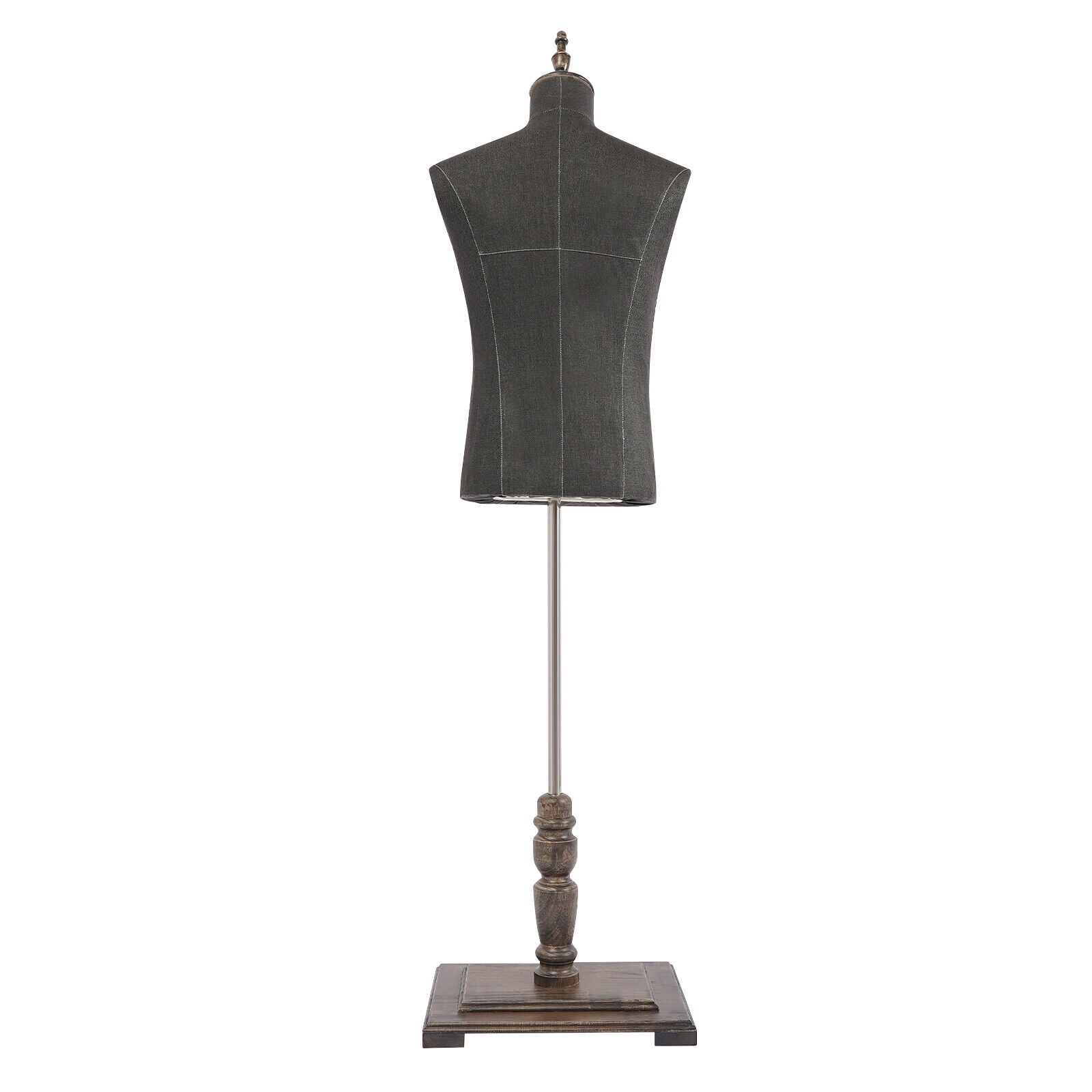 Male and Female Mannequin Torso with Stand - Half-Length Dress Form, Adjustable Display Mannequin for Clothing Stores, Tailoring, and Fashion Design, Black