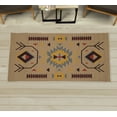 thumbnail image 1 of Southwestern Decorative Rug, Ethnic Illustration of a Zigzags Design Triangular Iconic Art Motifs, Quality Carpet for Bedroom Dorm and Living Room, 6 Sizes, Dark Sand, by Ambesonne, 1 of 1