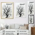 thumbnail image 4 of Designart "Grey Monochromatic Tree Charm I" Floral & Botanical Floater Framed Wall Art Living Room, 4 of 7