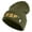 Olive, variant on USSF Gold Letter Logo Embroidered 12 Inch Solid Knit Cuff Long Beanie Made in USA - Black OSFM