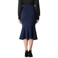 thumbnail image 3 of INSPIRE CHIC Midi Skirt for Women's High Waist Elegant Button Decor Stretchy Mermaid Skirts, 3 of 5