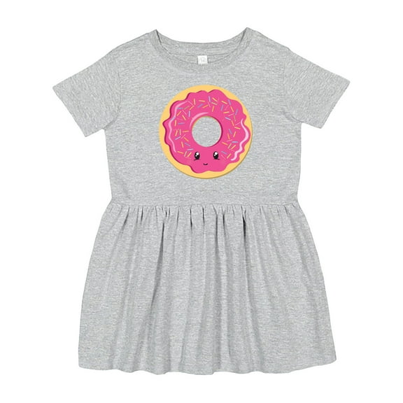 Inktastic Hot Pink Donut Girls Toddler Dress
