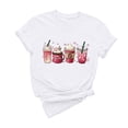 thumbnail image 2 of Meichang T-Shirts de la Saint-Valentin pour Femmes Mignons Cœur Graphique T-Shirts Manches Courtes Col Rond Cadeau de Saint-Valentin Tee Décontracté Cœurs Hauts, 2 of 6