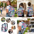 thumbnail image 5 of ZUXONGSY Strawberry Print 17" Clear Backpack for School, Girls Kids Transparent Bookbag Set, 3Pcs See Through Backpack with Lunch Box Pencil Case, 5 of 5
