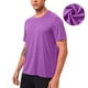 thumbnail image 1 of Ceisia Men's Slim Fit Short Sleeve Crew Neck Athletic T-shirt Quick Dry Solid Color Workout Top Purple L Gifts, 1 of 7