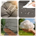 thumbnail image 5 of Outdoor Bench Cushion Matalde Swing Chair Cushion Waterproof Sun-Resistant with 8 Nonslip Ties, Deep Gray 120cm*100cm, 5 of 7
