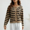 thumbnail image 2 of Vedolay Women's Cardigan Sweater Fall Cardigan Sweater Button Front Casual Knitwear Khaki,L, 2 of 5