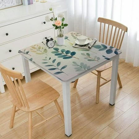 

YANMS Plant Pattern Square Table Cover with Elastic Edge 100% Polyester Fiber 40*40