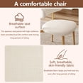 thumbnail image 4 of Dining Chairs Set of 2, LEGAHOME Linen Upholstered Kitchen Chairs with Metal Legs, Modern Dining Room Side Chairs Set with Curved Back for Kitchen Living Room, Beige Seat & Wood-grain Legs, 4 of 6