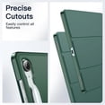 thumbnail image 7 of JETech Case for Samsung Galaxy Tab S10 FE / S9 FE 10.9-Inch, Slim Translucent Back Tri-Fold Stand Protective Tablet Cover, Support S Pen Charging, Auto Wake/Sleep (Midnight Green), 7 of 7