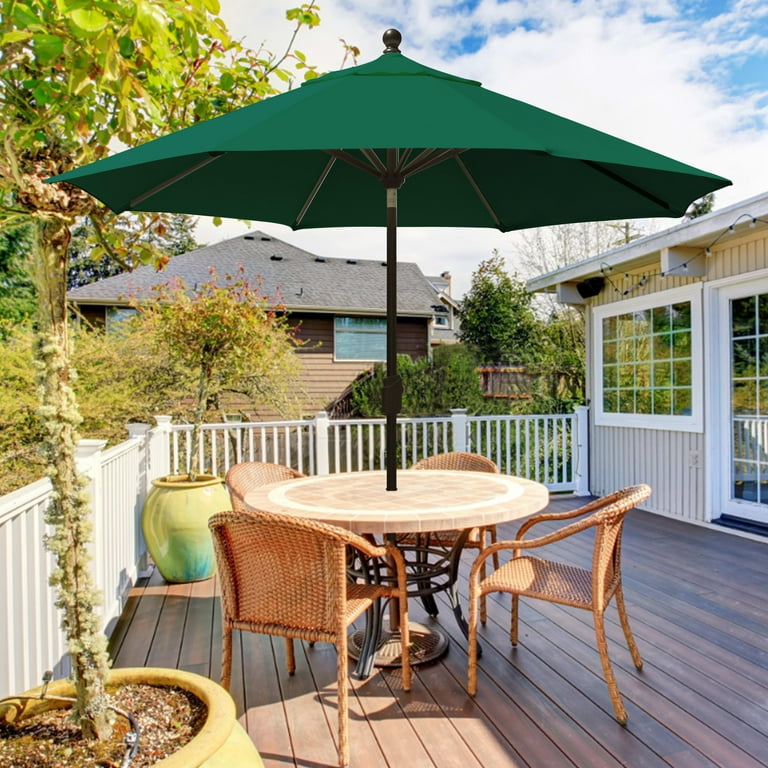 Dyiom 9 ft. Aluminum Outdoor Market Patio Umbrella in Purple