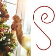 thumbnail image 2 of 60pcs Mini Multi Purpose Metal S Shape Hooks Christmas Tree Holder Decoration(Red ), 2 of 10