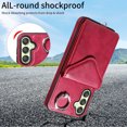 thumbnail image 2 of Allytech Galaxy A24 4G Case Wallet with Cards Holder & Detachable Shoulder Strap, Ring Holder Kickstand Vintage PU Leather Shockproof Wallet Case Cover for Samsung Galaxy A24 4G - Red, 2 of 14