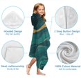 thumbnail image 7 of Teal and Gold Marble Glitter Dots Pattern Hooded Bath Towel，60"x35" for Ages 3 To 12 Kids, Quick Dry Lightweight Soft Microfiber Hood Beach Towel Cover Up for Kids, 7 of 7