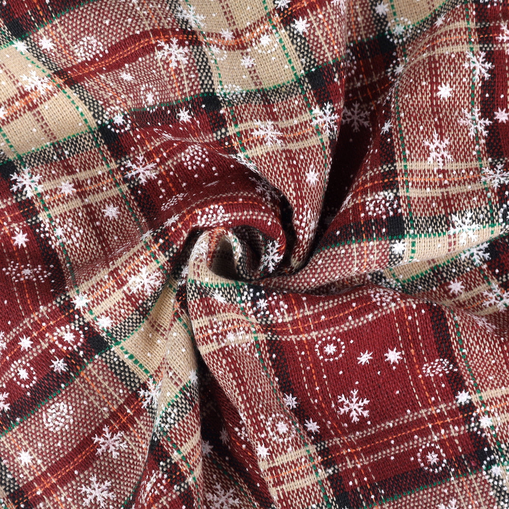 Unique Bargains Festive Plaid Snowflake Decorative Throw Pillow Covers Set of 2 for Home Red Snowflake 18" x 18"